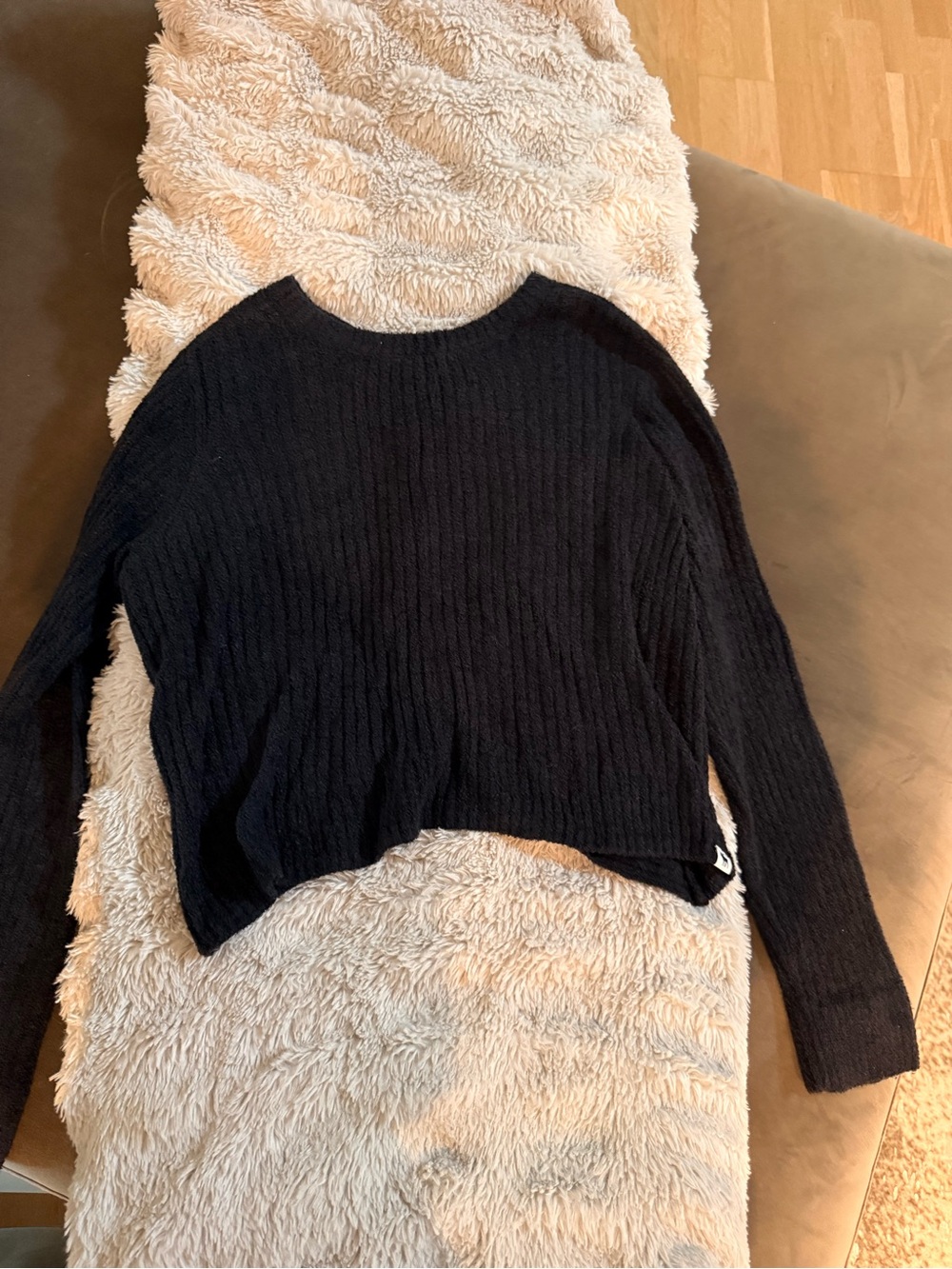 abercrombie kids Black Ribbed Long Sleeve Sweater